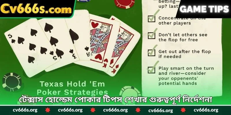 টেক্সাস হোল্ডেম পোকার টিপস শেখার গুরুত্বপূর্ণ নির্দেশনা